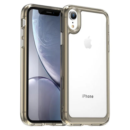 For iPhone XR Case iPhone X XR XS Max Cover Shockproof Colorful Soft Edge Silicone Transparent Bumper For iPhone XR 6.1 inch