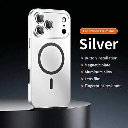 Luxurious Aluminium Magnetic Phone Case For iPhone 12 13 14 15 16 17 18 Pro Max Plus Air Lens Glass Protective Metal Phone Cover