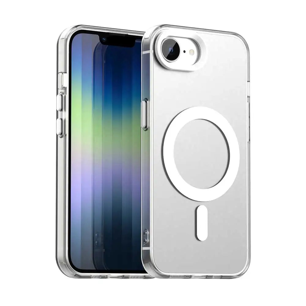 Magnetic Wireless Charging Case For Apple iPhone 17e 16e 16 Pro Max 15 14 Plus Cover Candy Colors Transparent Back Shell Coque