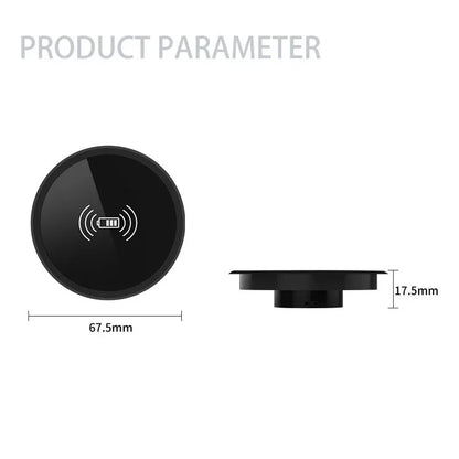 Quick Wireless Desktop Embedded Charger For iPhone 16 15 14 13 12 Pro Max Samsung S24 S23 Huawei Xiaomi Fast Inductive Charging