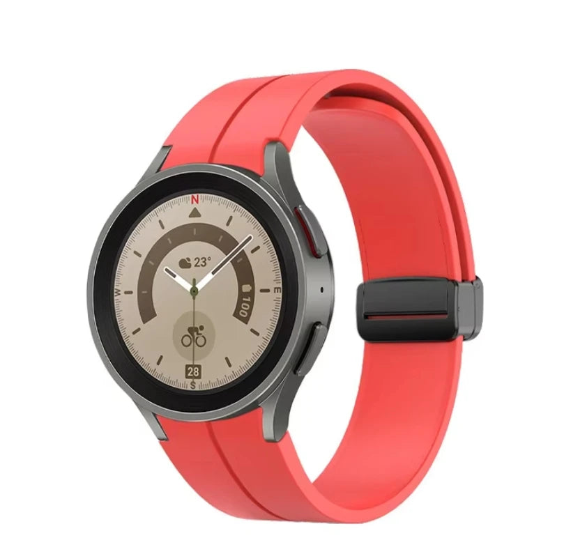 No Gap Magnetic Silicone Strap For Samsung Galaxy Watch 7 6 5 4 44mm 40mm Pro 45mm Bracelet Galaxy Watch6 Classic 43mm 47mm Band