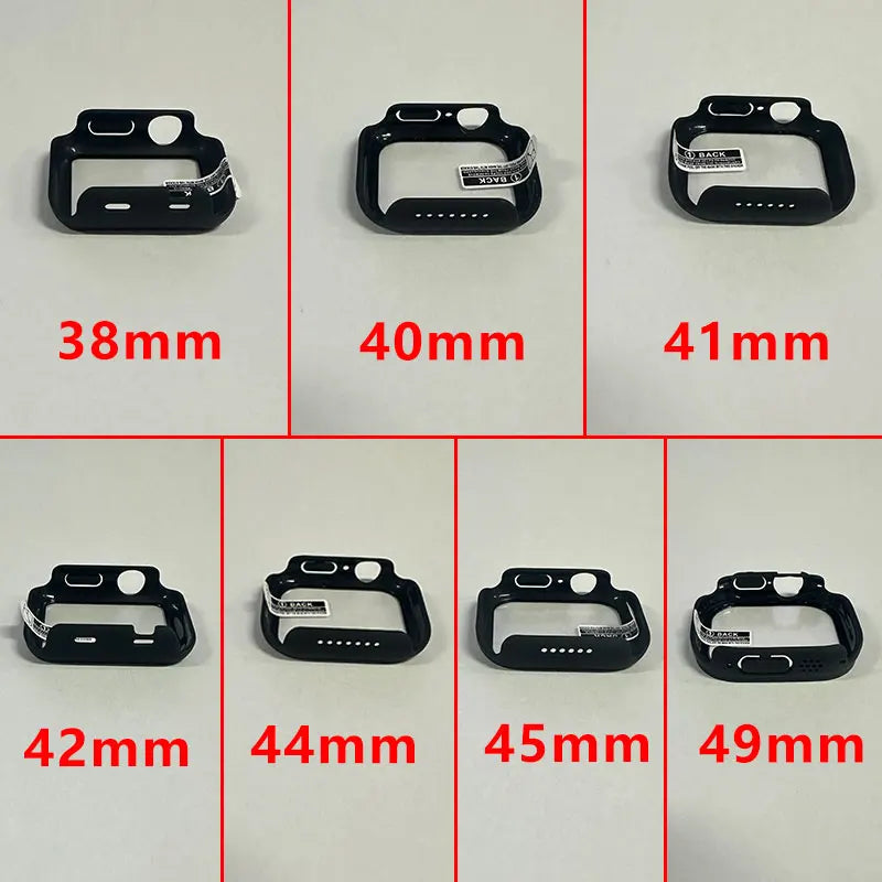 Tempered Glass+Cover for Apple Watch Case Ultra Accessories SE 3 4 5 6 7 8 Iwatch Screen Protector Case 49mm 45mm 41mm 44mm 40mm