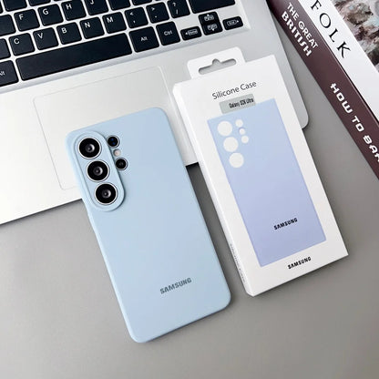 For Samsung Galaxy S26 S25 S26Plus S26Ultra Edge S24 S23 S22Ultra FE Case Soft Original Liquid Silicone Shockproof Phone Cover