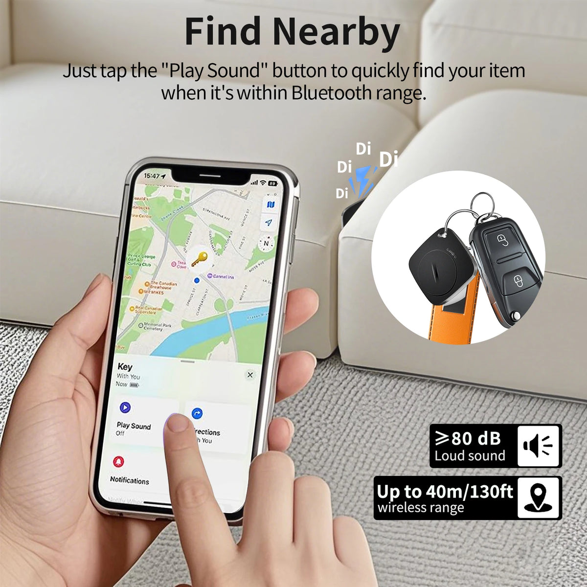 Bluetooth Pet Trackers, Item Locator Works with Apple Find My Global Network Smart AirTag for IOS System Item Finder for Key