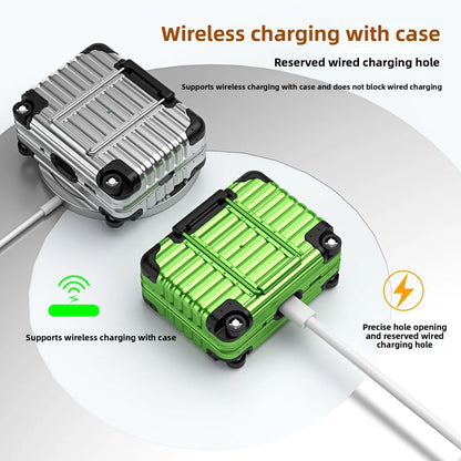 Fashion Luggage Suitcase For Airpods 4 Pro3 Pro2 Trendy Protective Case For Airpods pro Drop-proof Headphone Case