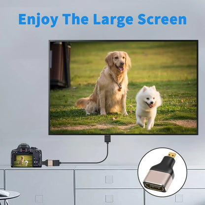 8K@60Hz Mini Micro HDMI-compatible Male to HDMI-compatible2.1 Female Adapter Converter for Camera Tablet Laptop HDTV Monitor