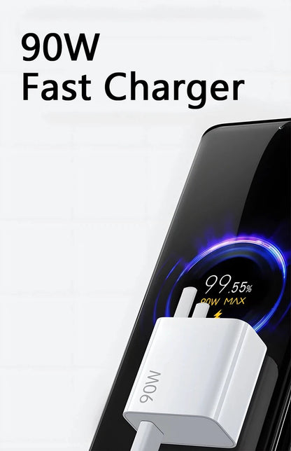 90W USB Fast Charger for Xiaomi 15 14 13 12 11 10 Ultra Note 12T 13 Pro Turbo Quick Charge Type C USB Charging Cable