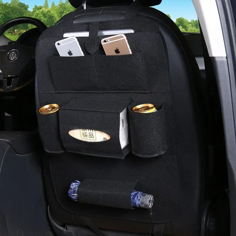 Car Backseat Organizer with Tissue Box Tablet Holder Auto Back Seat Storage Cover Protector Travel Road Trip Kids Toddlers Amagi