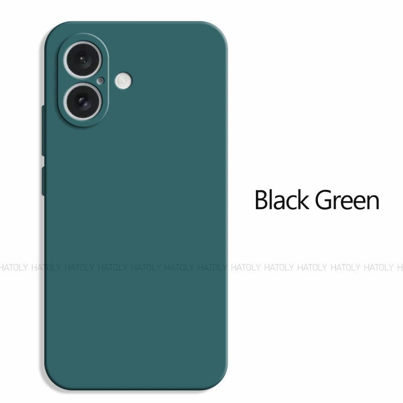 For iPhone 16 Case iPhone 16 17 Pro Max Cover Original TPU Luxury Shockproof Liquid Silicone Protective Phone Cover iPhone 16