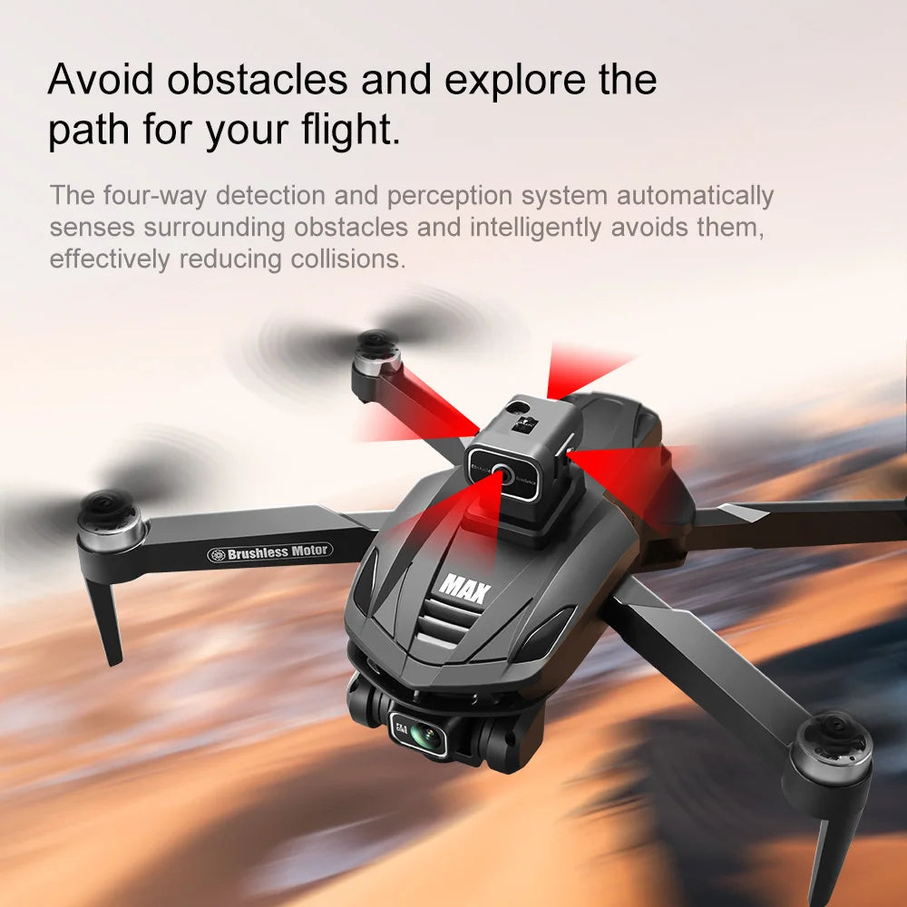 V168 Max Mini Drone Screen Ccontrol 8K HD Dual Cameras Remote 5G WIFI FPV Remote Control Portable Obstacle Avoidance Drone