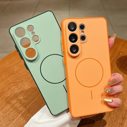Magnetic TPU Phone Case For Samsung Galaxy S26 S25 S24 S23 S22 Ultra S25 Edge S25 S24 FE A37 A56 A17 A55 A26 5G A36 A35 PC Cover