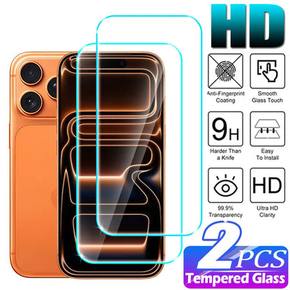 2PCS 9H Full Coverage Tempered Glass for Apple iPhone 17 Pro Max Hardness Screen Protector For iPhone 17 Air glass Film