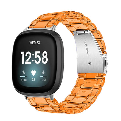 Newest Transparent Resin Strap for Fitbit  Versa 3 4 Lite Sense for Fitbit Versa2 Smartwatch Bracelet Watchband Accessories