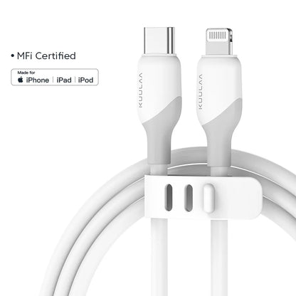 KUULAA USB C Cable PD30W MFi Certified For iPhone 14 13 12 11  AirPods iPad Fast Charging USB C to Lightning Cable Silicone USB