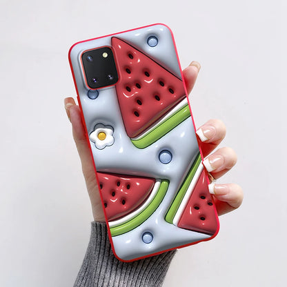 For Samsung Galaxy Note10 Lite Case SM-N770F 6.7'' Cute Bear Cartoon Cat Cover Soft TPU Phone Case For Samsung Note 10 Lite Bags