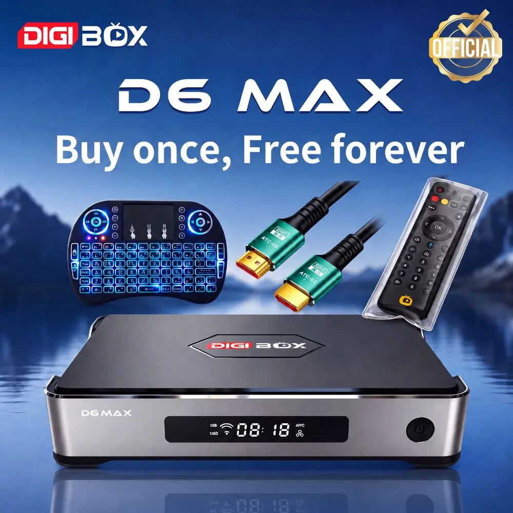 [Genuine] DIGIBOX D6 MAX Android TV Box Hot Sell in Japan,USA, Compatible Upgraded from D3 PLUS, Similar to EVPAD 11P Function