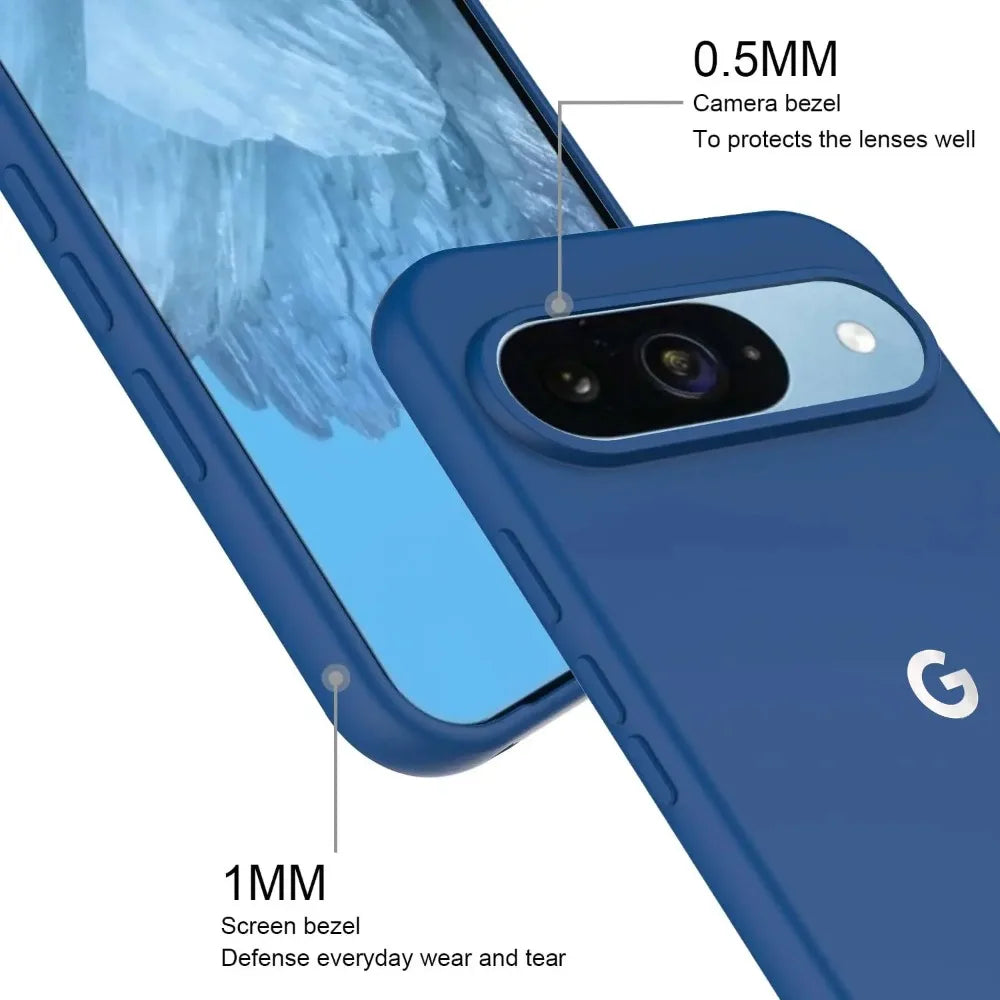 Matte Soft Liquid Silicone Slim Case for Google Pixel 8 9 10 11 Pro XL 6 7 8A 9A 10A 7A 6A Skin Feel Pure Color Ultra Thin Cover