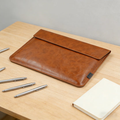 Simple Design 13/14/15/16 Inch Laptop Sleeve Case for M1 MacBook Air 13.6 Pro 14 16 PU Leather Laptop Pouch For HP Dell Huawei