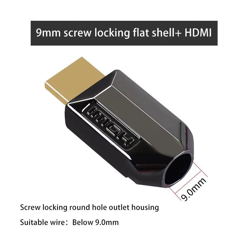 HDMI Connector with Metal Shell DIY HDMI-compatible Welding Plug High Speed HD Data Cable Connectors for Computer TV Pure Copper