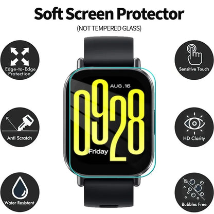 9H Premium Tempered Glass for Xiaomi Redmi Watch 5 Lite Active Smartwatch Screen Protector HD Clear Anti-scratch Protective Film