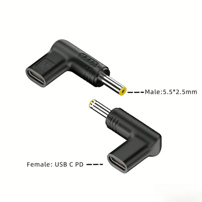 PD 100W Type C to Universal Laptop Charger Converter for Asus Lenovo Hp Dell Acer Samsung USB C Fast Charger Adapter Connector