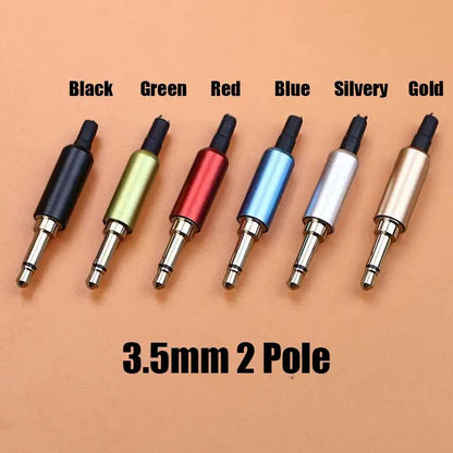 1pcs 3.5mm Mono Stereo Headphone Plug DIY 2 3 4 Pole Male Audio Adapter 3.5 Speaker Earphone Jack AUX Solder Wire Connector