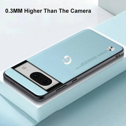 Luxury Business Original Kevlar Leather LOGO Matte Phone Case For Google Pixel 11 ProXL 10A 9A 8 PU+TPU Shockproof Protect Cover