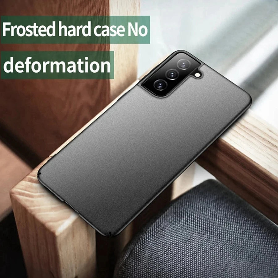 luxury Matte Back Ultra Thin Case For Samsung Galaxy S8 S9 S10 S20 S21 FE 5G S22 Plus S10e Note 8 9 10 Lite 20 Hard Cover Shell