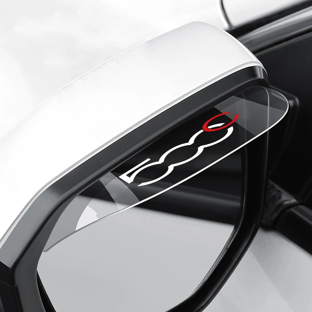 2PCS Car Rearview Mirror Rain Rainproof Eyebrow Shield Cover Sticker For Fiat 500 500C 2012 500X 500L Abarth 695 Car Accessories