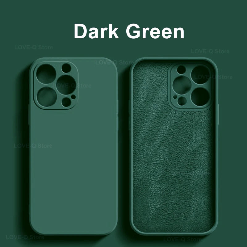 Original Liquid Silicone Phone Case For Apple iPhone 18,17,16,15,14,13,12 ,Pro，Plus Pro Max Cases For iPhone  Shockproof Cover