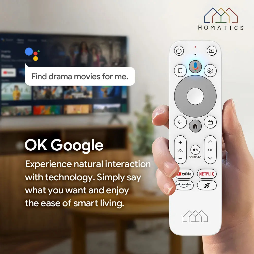 HOMATICS Box R 4K Plus TV Box AndroidTV 14 Netflix Google Certified Amlogic S905X4 4G32G Support DTS Dolby Audio AV1 Wifi6 BT5.0