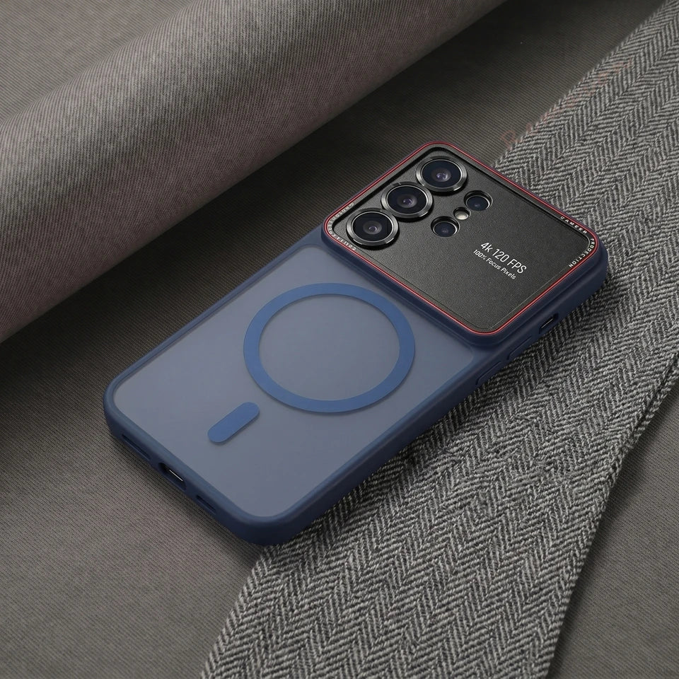 Magnetic Luxury Phone Case for Samsung Galaxy S26 S24 S25 Ultra S26Ultra Magsafe Official Matte Len Camera Protector Cover