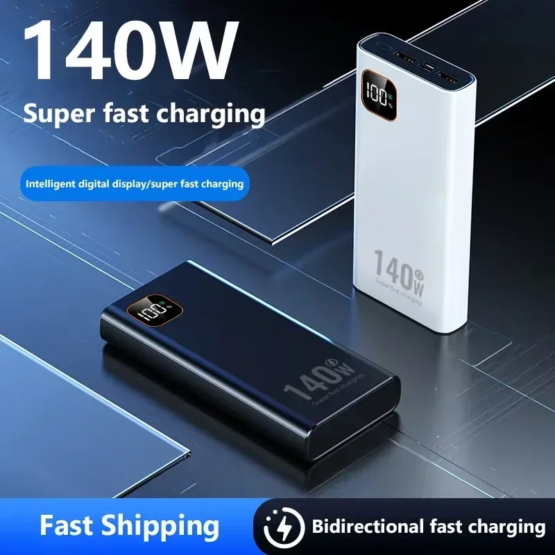 Lenovo 500000mAh 140W Power Bank CCC Certification Large Capacity Super Fast Charging Portable Charger for iPhone Samsung Huawei