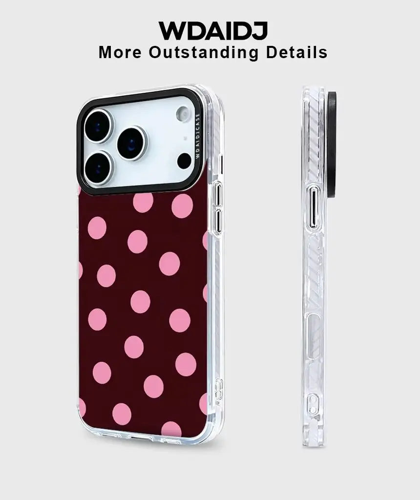 Playful Classic Polka Dot Pattern Phone Case For iPhone 13 14 15 16 17 Eye Catching Sweet Design