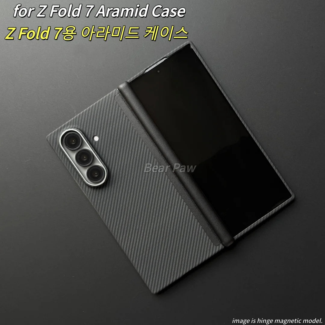 For Z Fold7 Magnetic Hinge Case Aramid Carbon Fiber Magnetic Case Ultra thin Cover For Ssamsung Z Fold 7 W26 Mobile Phone Cases