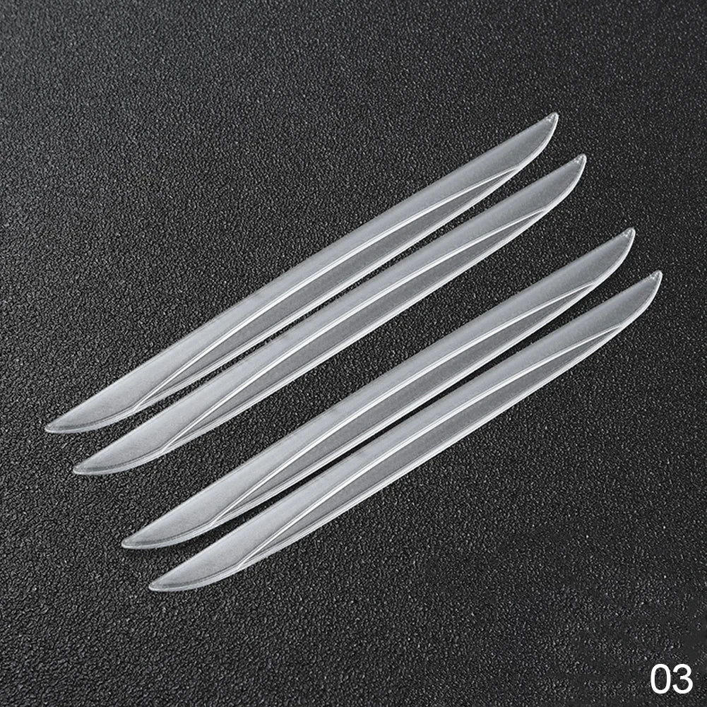 4PCS / Set Universal Scrape Guard Bumper Guards Car Door Edge Protector Rearview Mirror Protection Sticker Protective Strip