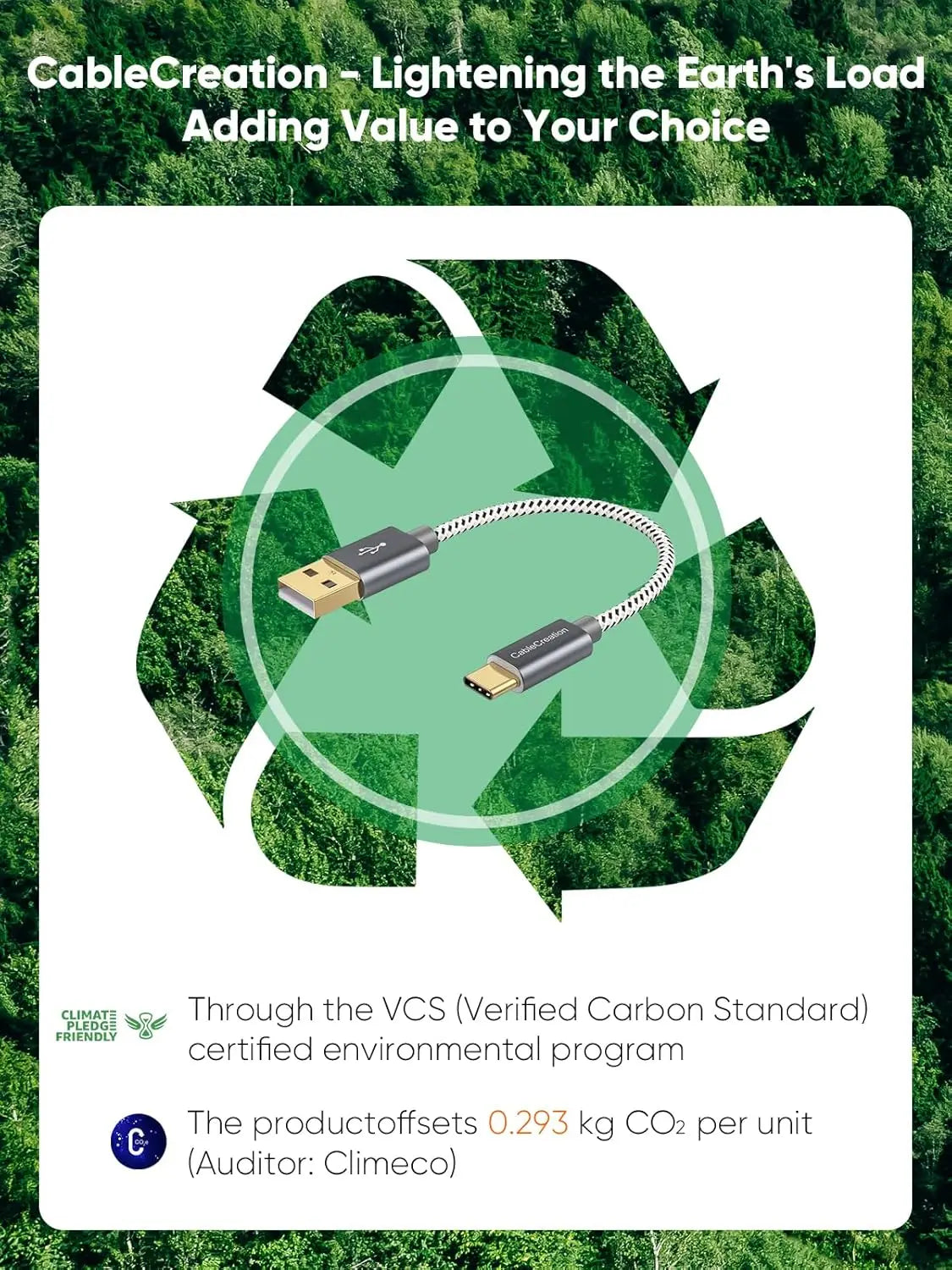 CableCreation USB Type C Cable, USB 2.0 A to C Cable Fast Charging Cable 3A 480Mbps Data, USB to USB C Cable Cord
