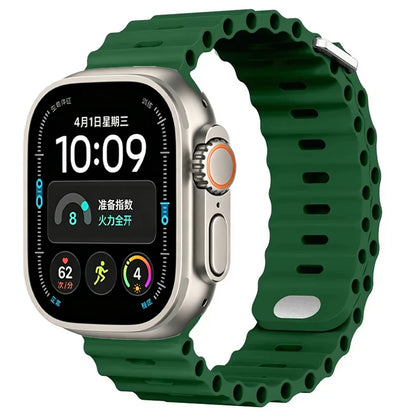 Ocean Silicone strap For Apple Watch Ultra 4 3 2 1 Band 49mm 12 11 10 9 8 7 46mm 45mm 41mm band iWatch 6 5 4 SE3 44mm 40mm 42mm