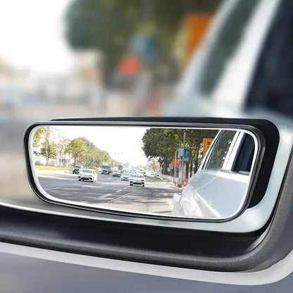 Adjustable blind spot mirror for car, 360 degree auxiliary convex mirror, round frame, wide angle, for reverse, 2 pieces