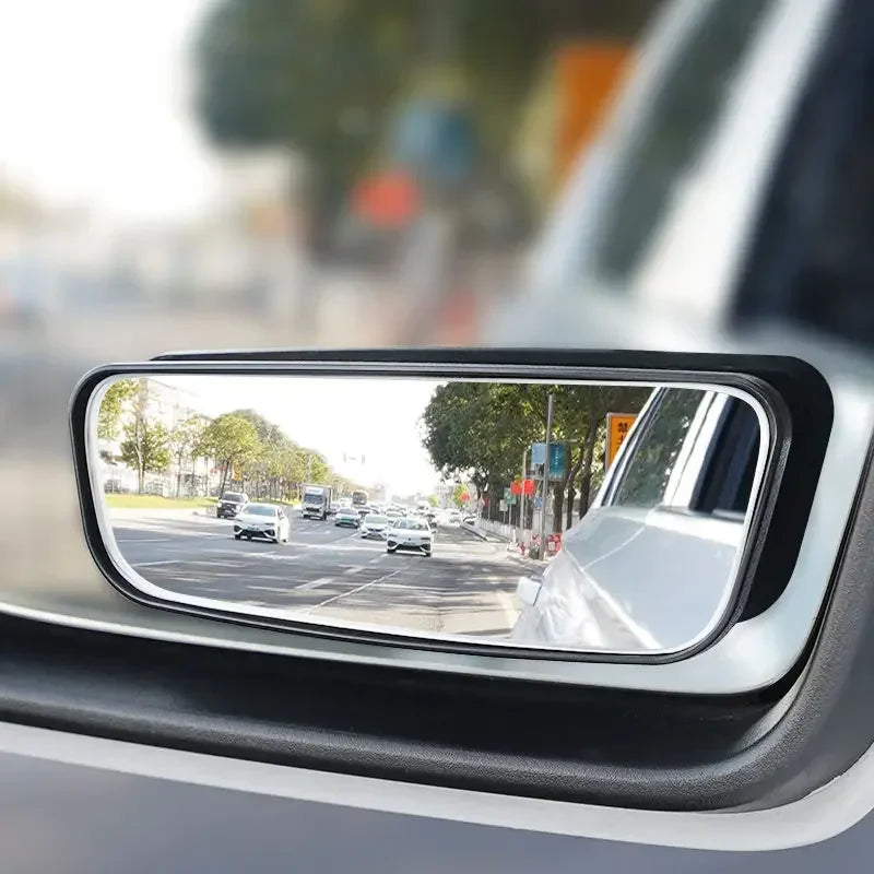 Adjustable blind spot mirror for car, 360 degree auxiliary convex mirror, round frame, wide angle, for reverse, 2 pieces