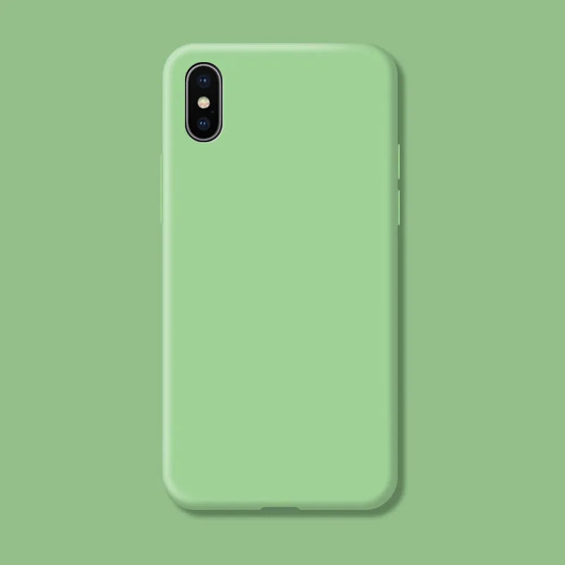 For iphone X XR X s Max Fundas Original Case For iphone XR XS Max Shockproof Liquid Silicone Protective Phone Back Cover Case