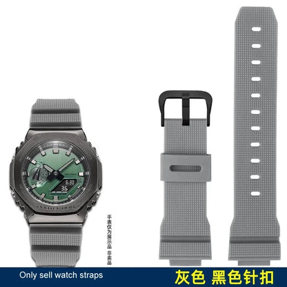 High quality rubber strap For Casio G-Shock GM2100 GA2100 DW5600GM GA 2100 DW6900 silicone waterproof strap 16mm bracelet