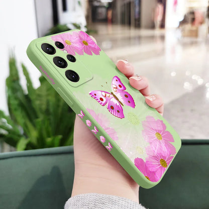 Printed Butterfly Phone Case For Samsung Galaxy S25 S24 S23 S22 S21 S20 Ultra Plus FE S10 S9 S10E Note 20 ultra 10 9 Plus Cover