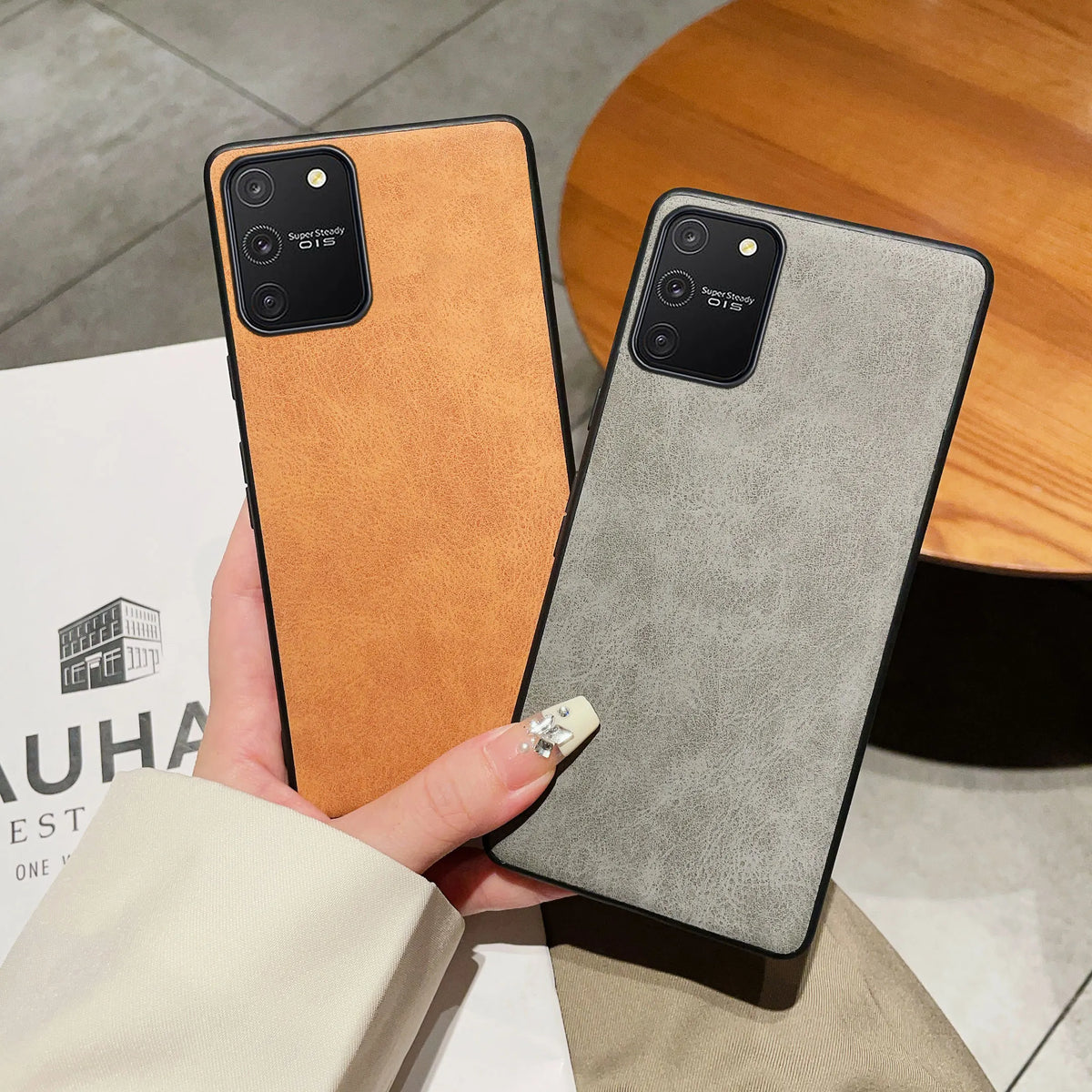 Luxury Bussiness Matte Leather TPU Phone Case For Samsung Galaxy S10 Lite Fashion Protection Shell