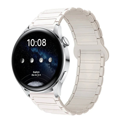 18mm 20mm 22mm Magnetic Loop Band for Samsung Galaxy Watch 7/6/5 Pro/4/Classic Silicone Link Bracelet Huawei GT 2-2e 3-4 Strap
