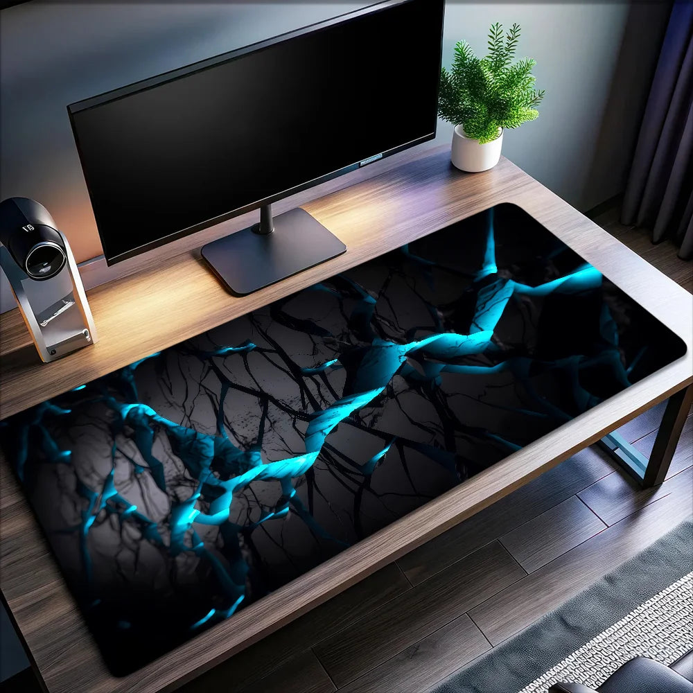 Geometric Blue Gradient Honeycomb Mouse Pad Non-slip Thickened Large Writing Lockedge Office Student Gaming Cushion MousePad
