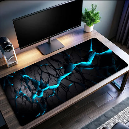 Geometric Blue Gradient Honeycomb Mouse Pad Non-slip Thickened Large Writing Lockedge Office Student Gaming Cushion MousePad