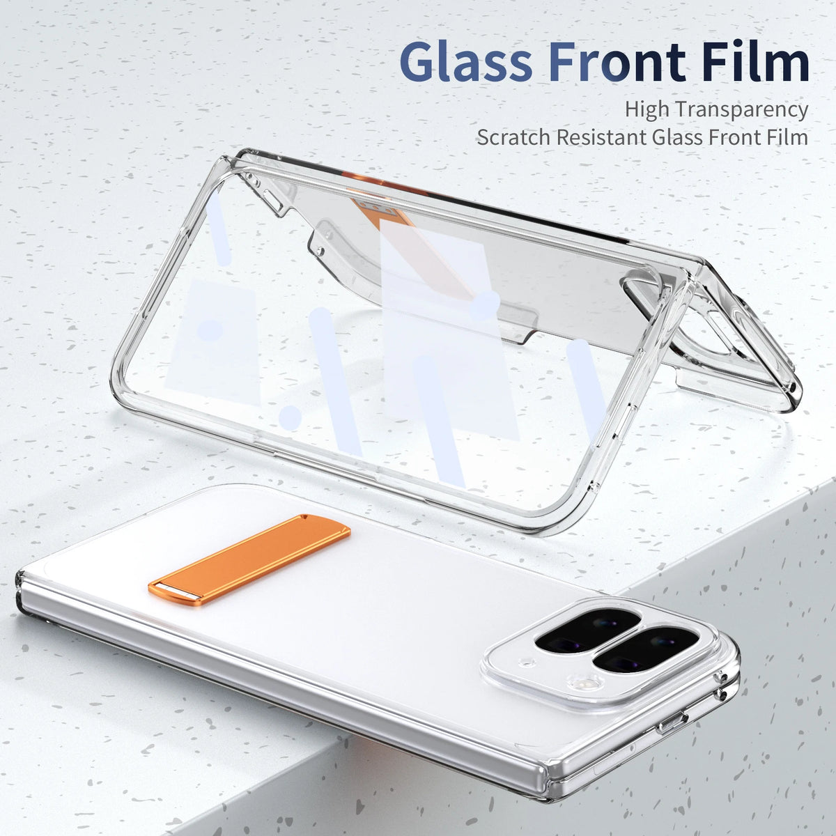 transparent acrylic Magnetic charging Cover For Google Pixel 10 Pro Fold bracket camera screen saver shockproof phone Case