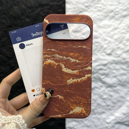 Frameless Kevlar Ocean Wave Texture Magnetic Case For Google Pixel 11 10 9 8 7 Pro XL 10 A For Magsafe Charge Plastic Hard Cover