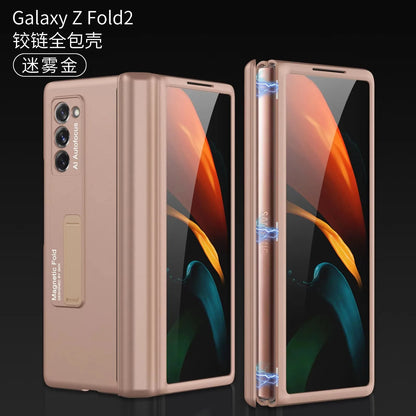 Magnetic Hinge All-included Case For Samsung Galaxy Z Fold 2 5G Shockproof Protection Stand Matte Cover For Galaxy Z Fold2 Case